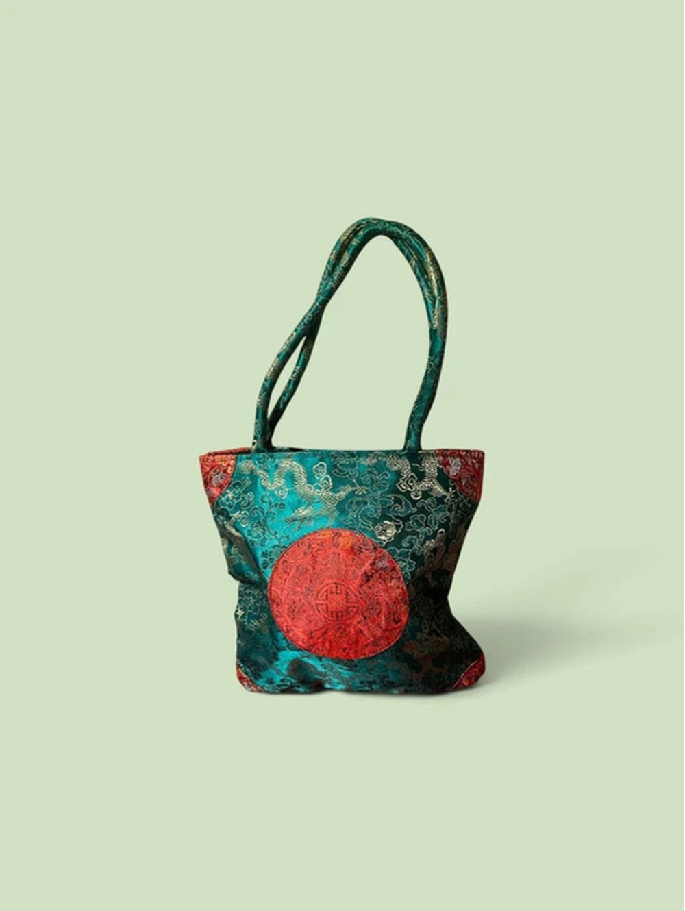 Vintage Silk Chinese Bag